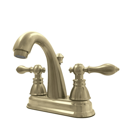 FAUCETURE 4" Centerset Bathroom Faucet W/ Pop-Up, Brushed Brass FSY5613ACL